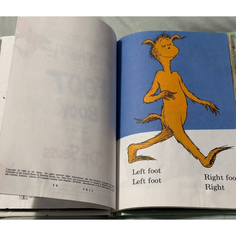 VTG Dr Seuss Book 1968 The Foot Book Random House New York Hard Cover - Picture 10 of 14